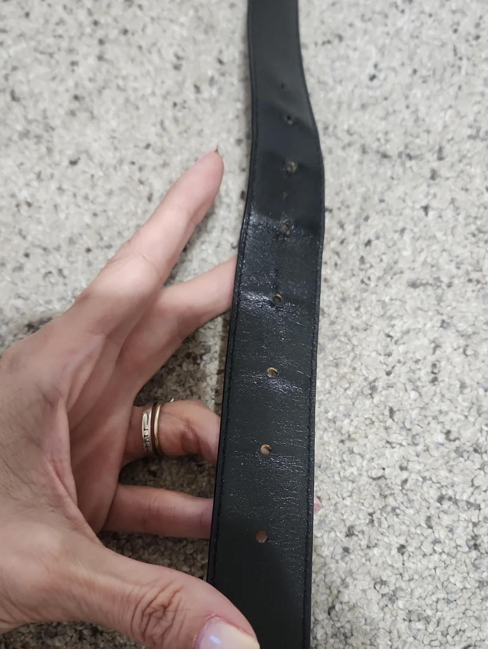 Louis Vuitton Ceinture Gold Buckle Epi Leather Belt Black Size 40mm/100cm